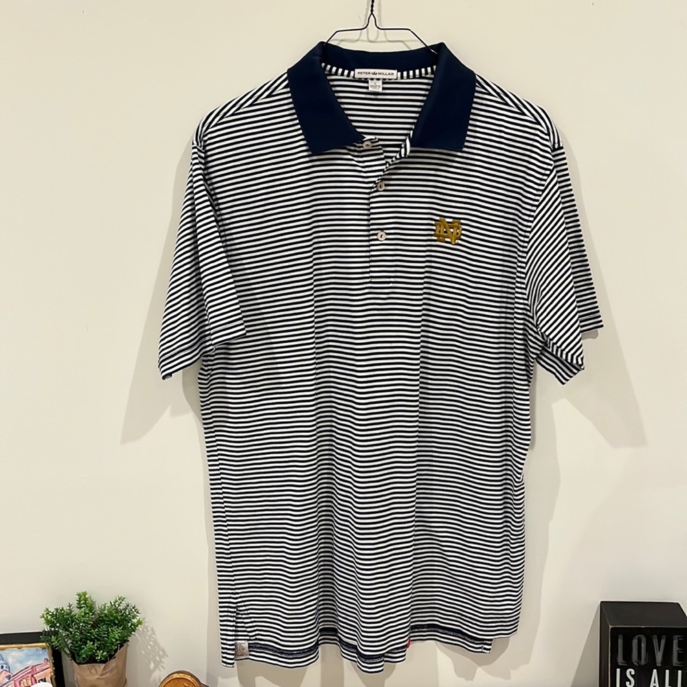 Peter Millar Notre Dame Mens Golf Polo